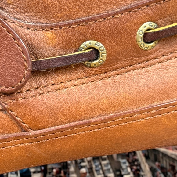 Share Vintage Polo Sport Ralph Lauren Boots Size 8.5 B Brown Leather Strap Buckl - Picture 6 of 10